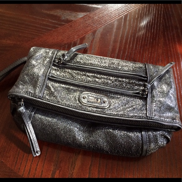 Rafe New York Liz Metallic Black Wristlet/Clutch - Picture 7 of 9
